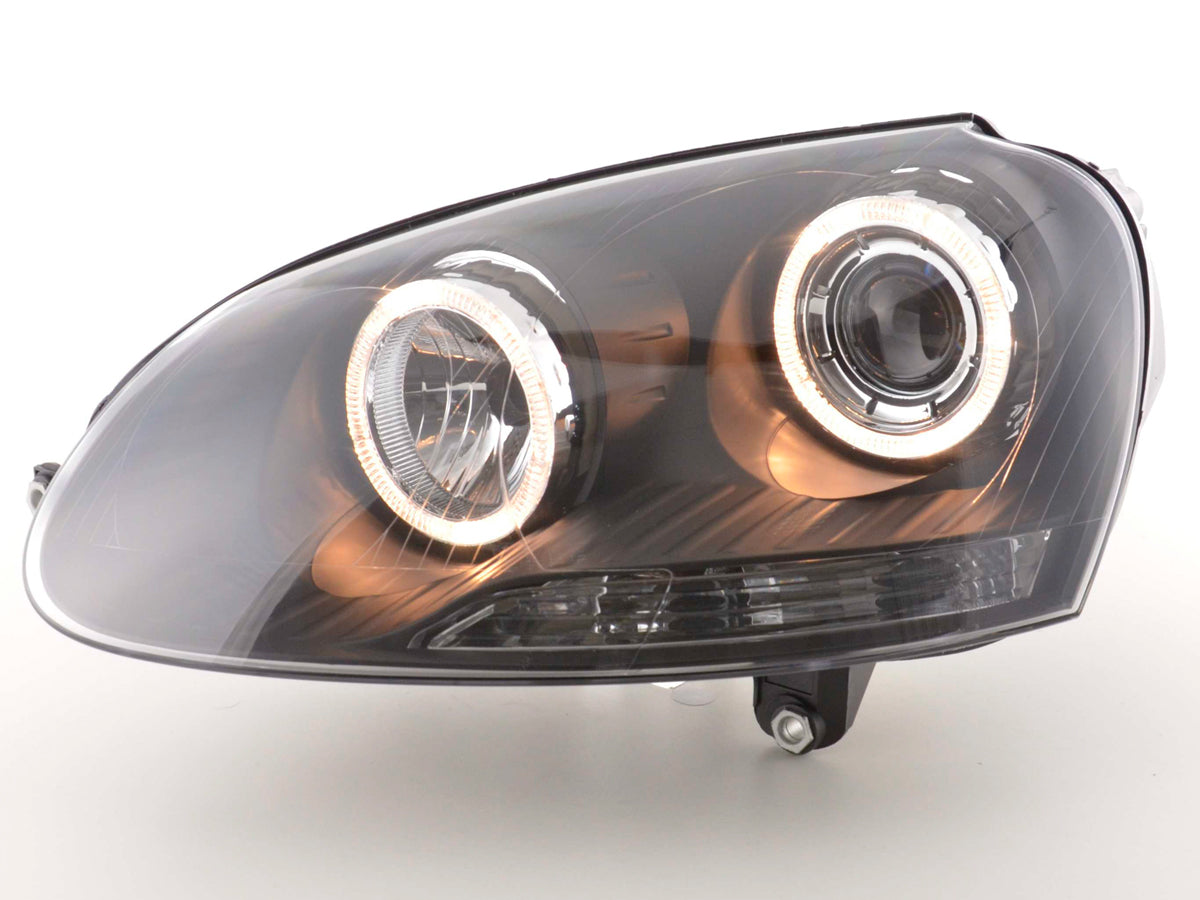Scheinwerfer Set Angel Eyes VW Golf 5 Typ 1K 03-08 schwarz Scheinwerfer Set Angel Eyes VW Golf 5 Typ 1K 03-08 schwarz